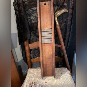 antique wooden mandolin vegetable slicer